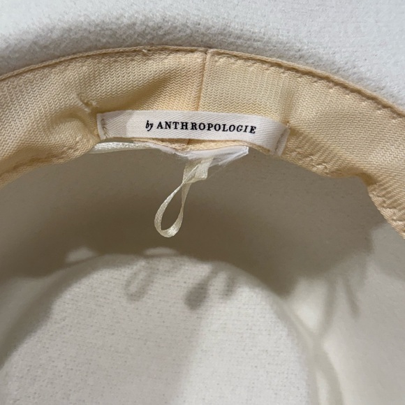 Gently Worn By Anthropologie Jana Floral Embroidered Fedora - Ivory & Green - Picture 11 of 13